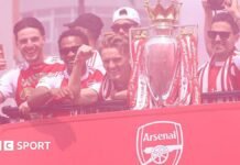 Arsenal turn north London red as title parade celebrates a landmark season