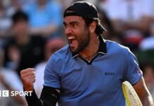 Berrettini back in the last eight after injury-hit wait