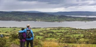Couple hiking in Tountina Tipperary. via Tourism Ireland