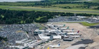 MI Shannon Airport aerial shot