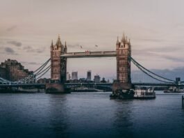 beautiful shot tower bridge london