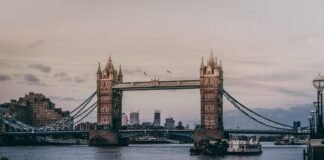 beautiful shot tower bridge london